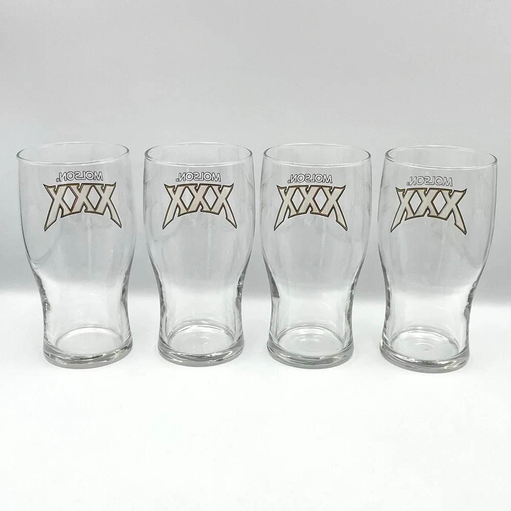 Set of‎ 4 Molson XXX Beer Glasses 6¼